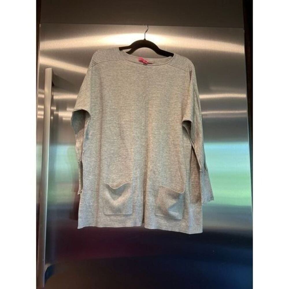 NEW LILLY PULITZER Joslyn Sweater Size medium Grey CoolMax Women $128
